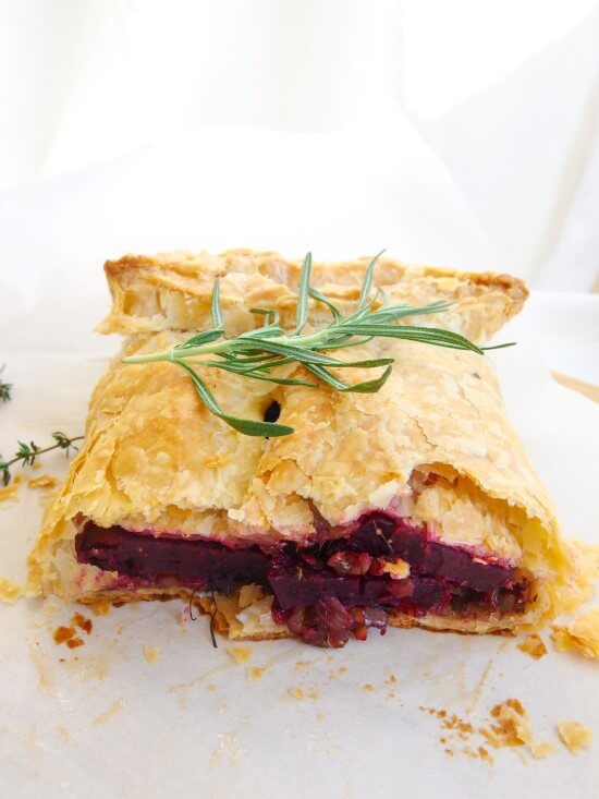 Beet Wellington (marinated roasted beets baked in puff pastry) | yupitsvegan.com