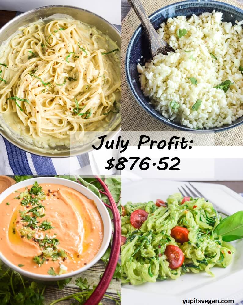 July 2016 Blog Income and Profit - Yup, it's Vegan