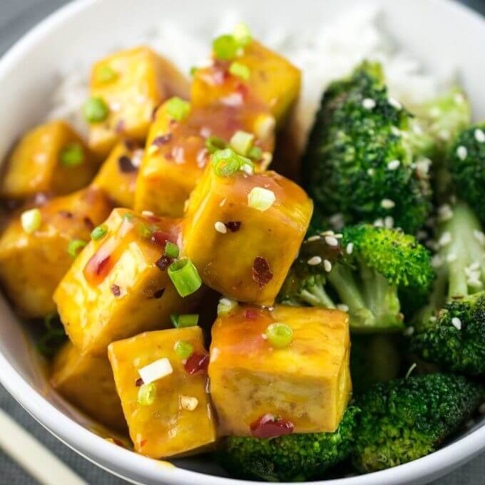 Baked Orange Tofu | Yup, it's Vegan
