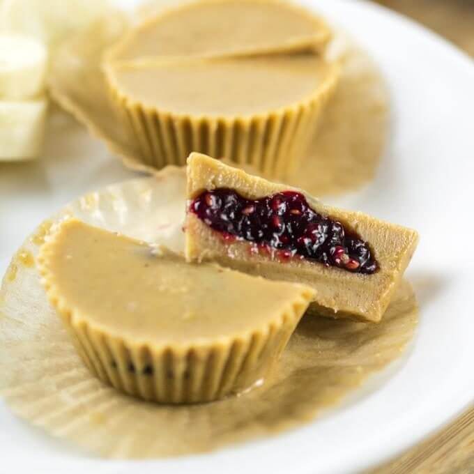 Peanut Butter and Jelly Cups | Yup, it's Vegan