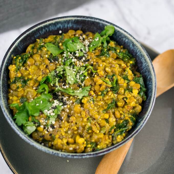 One Pot Curried Lentils and Quinoa | Yup, it's Vegan
