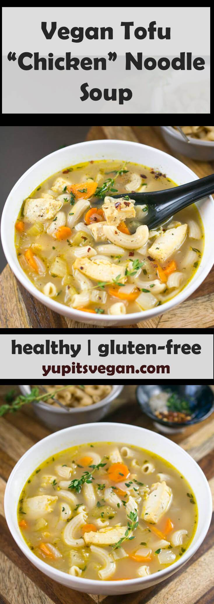 Tofu Noodle Soup Recipe (Vegan Chicken Noodle Soup)