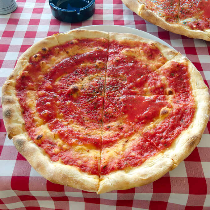 Pizza Margherita in Šibenik, Croatia