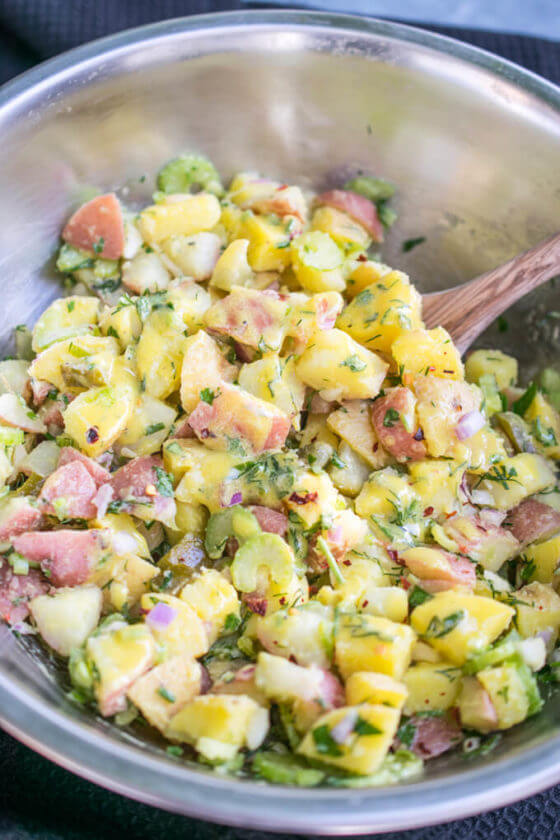 Easy Vegan Potato Salad Recipe Yup It S Vegan