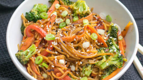 Easy Garlic Sesame Noodles 10 Minute Vegan Gluten Free Meal,Baked Pork Chops Recipe Bone In