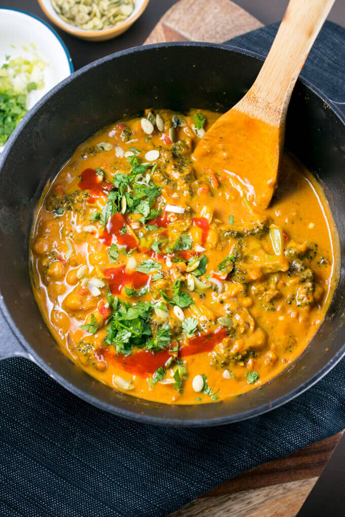 Easy Pumpkin Curry With Chickpeas Recipe Vegan Gluten Free