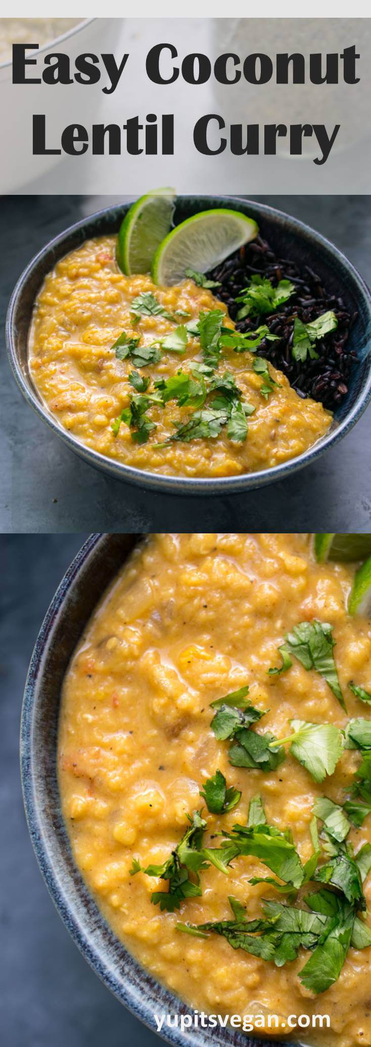 Coconut Lentil Curry Recipe (Gluten-free) - Yup, it's Vegan
